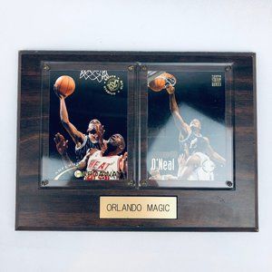 Orlando Magic Basketball Cards Wooden Display Plaque 2 Card Capacity 8x6 inches